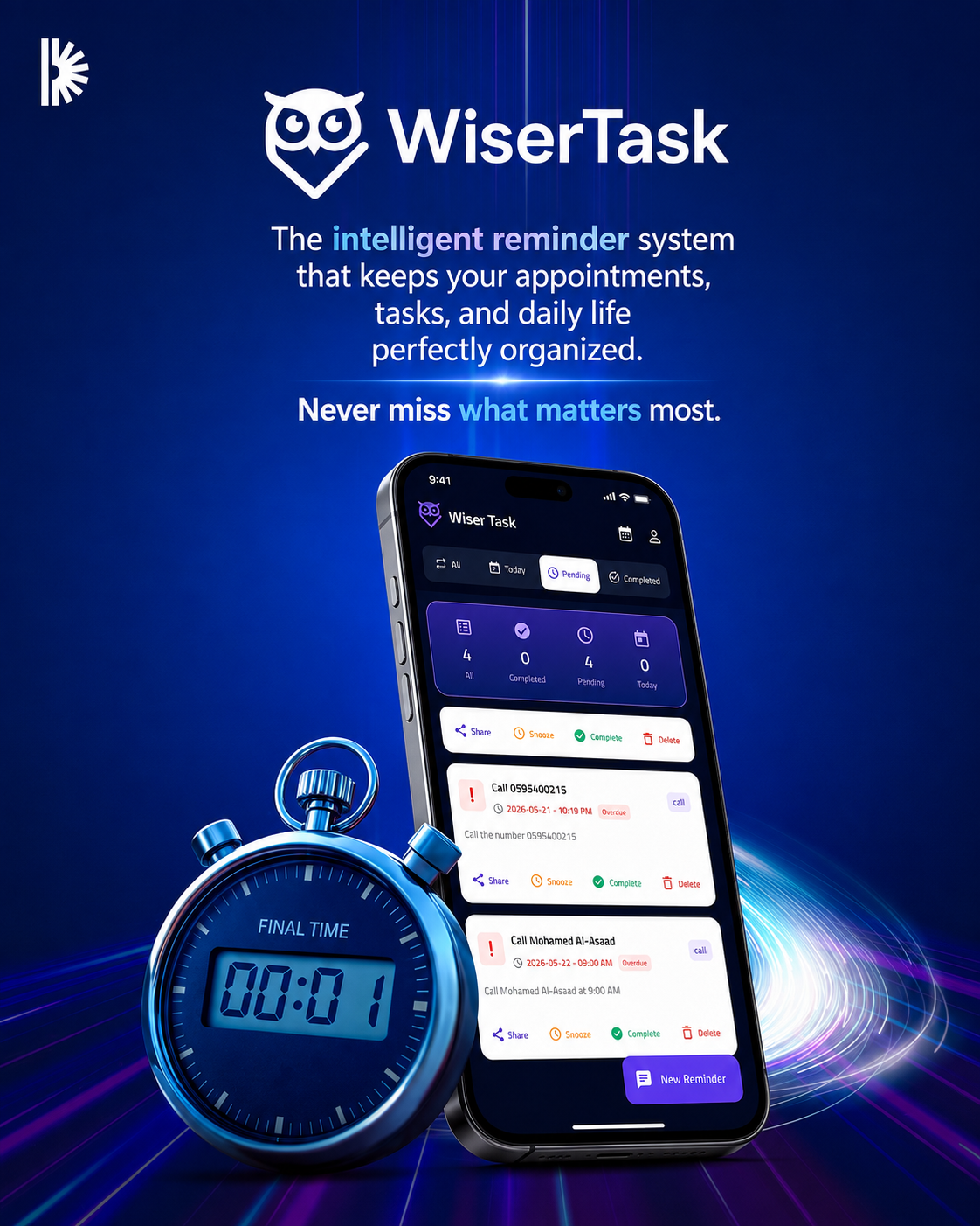 WiserTask Reminders