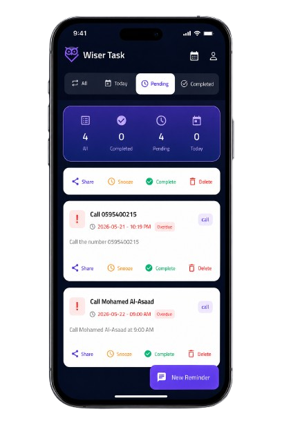 #20 — WiserTask Dashboard